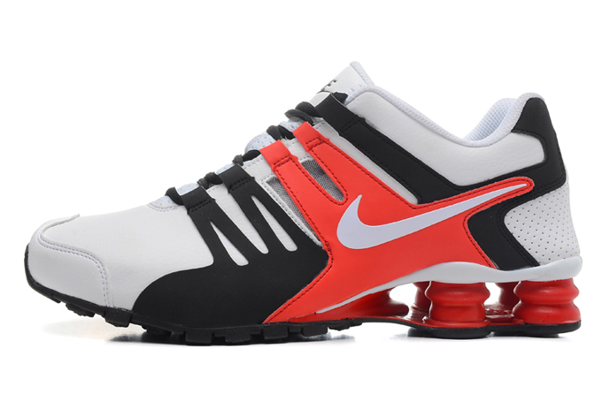Nike Shox actuelle blanc orange noir (1)